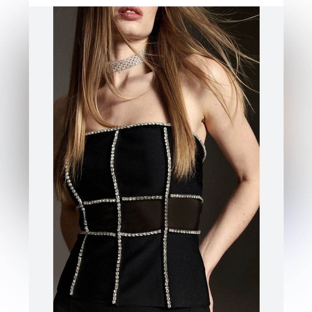KAREN MILLEN
Embellished Mesh Bandage size L